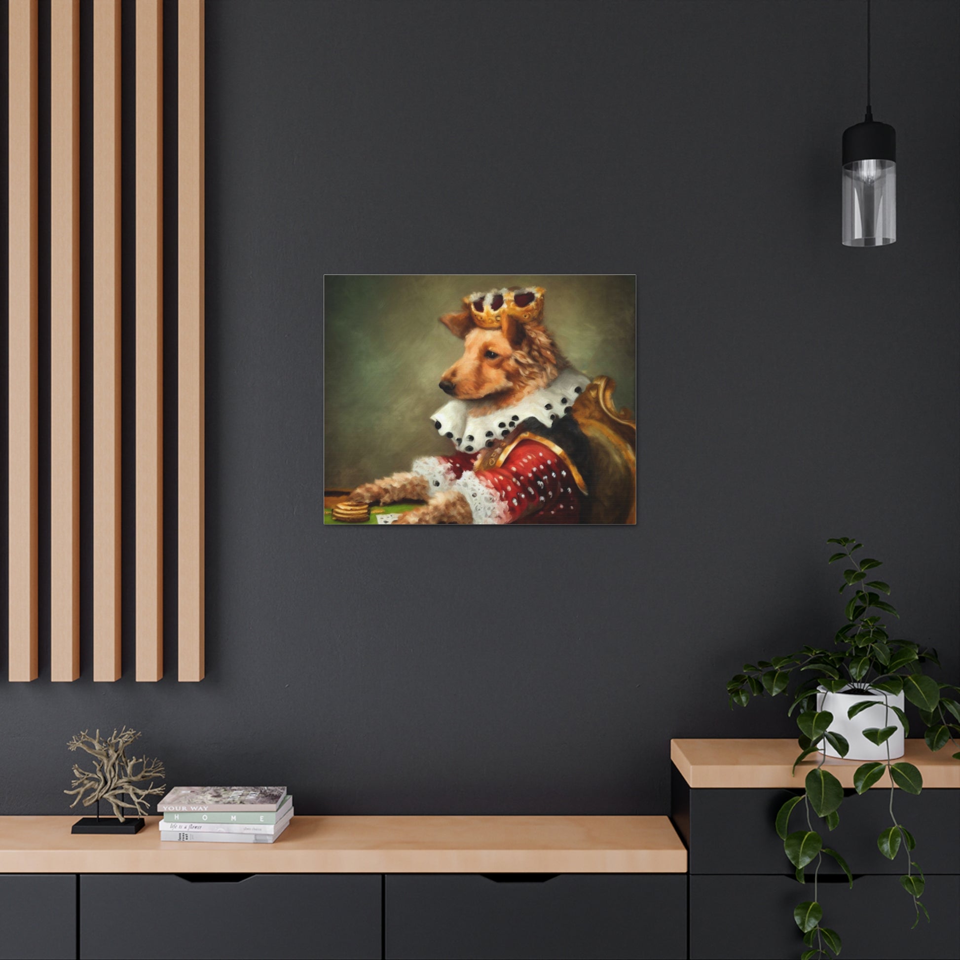 Fancy Dog, Canvas Dog Art, Dog Wall Art, Canine Canvas Art,Canvas Gallery Wraps, Pet Art, King Dog - SaviTraviDesigns