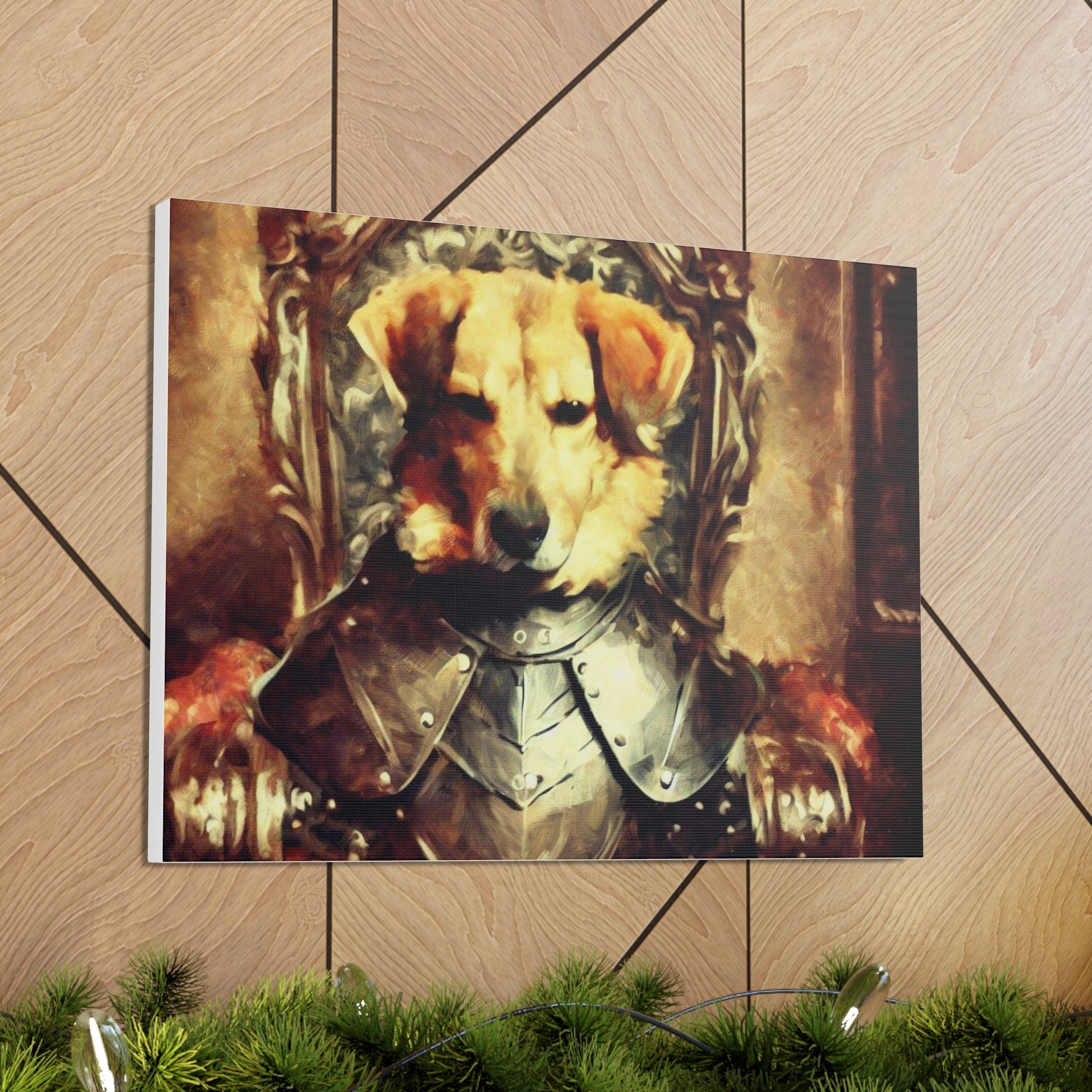 Fancy Dog, Canvas Dog Art, Dog Wall Art, Canine Canvas Art, Canvas Gallery Wraps