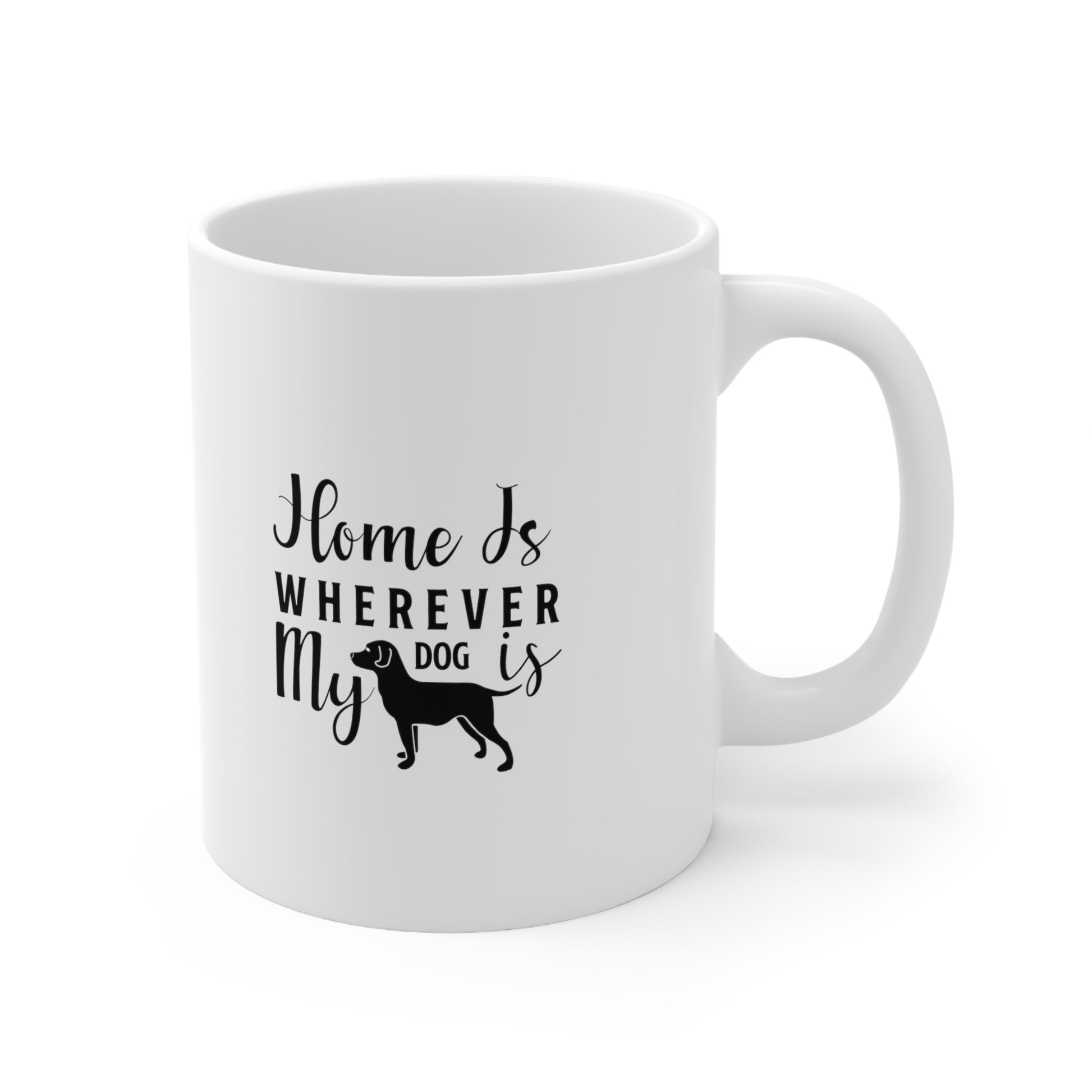 Home is Where My Dog is, Coffee Mugs with Art, Unique Mug Designs, Custom Graphic Mugs, Artistic Coffee Cups, Trendy Mug Patterns - SaviTraviDesigns