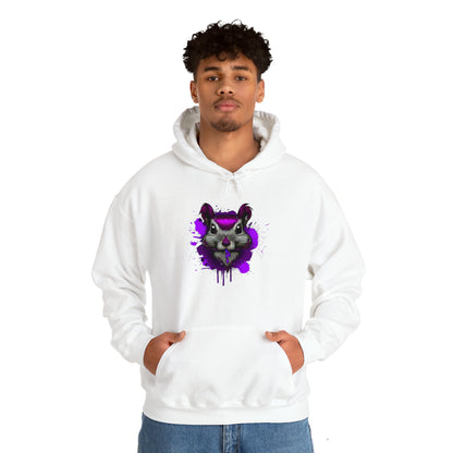 Graffiti hoodie, Graffiti Sweatshirt, Squirrel sweatshirt, Urban Art Hooded Sweatshirt, purple - SaviTraviDesigns