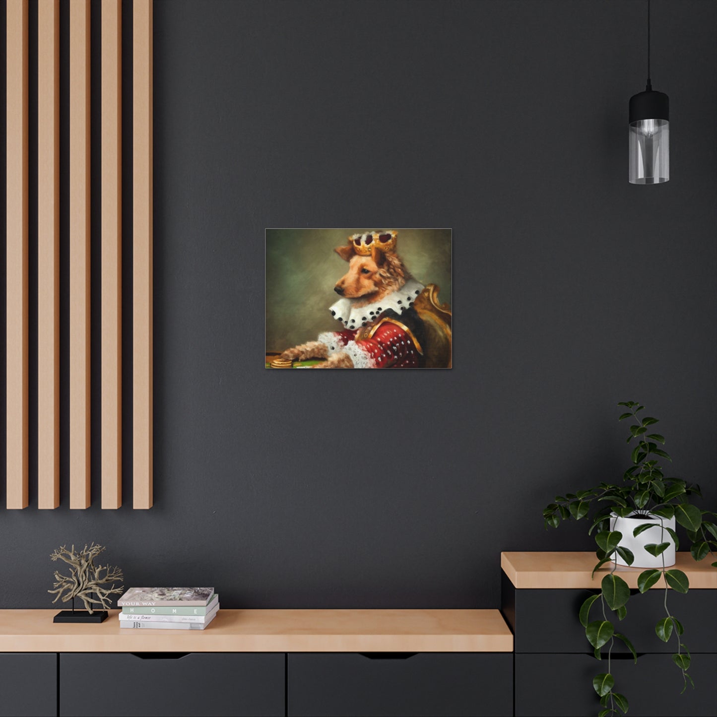 Fancy Dog, Canvas Dog Art, Dog Wall Art, Canine Canvas Art,Canvas Gallery Wraps, Pet Art, King Dog - SaviTraviDesigns