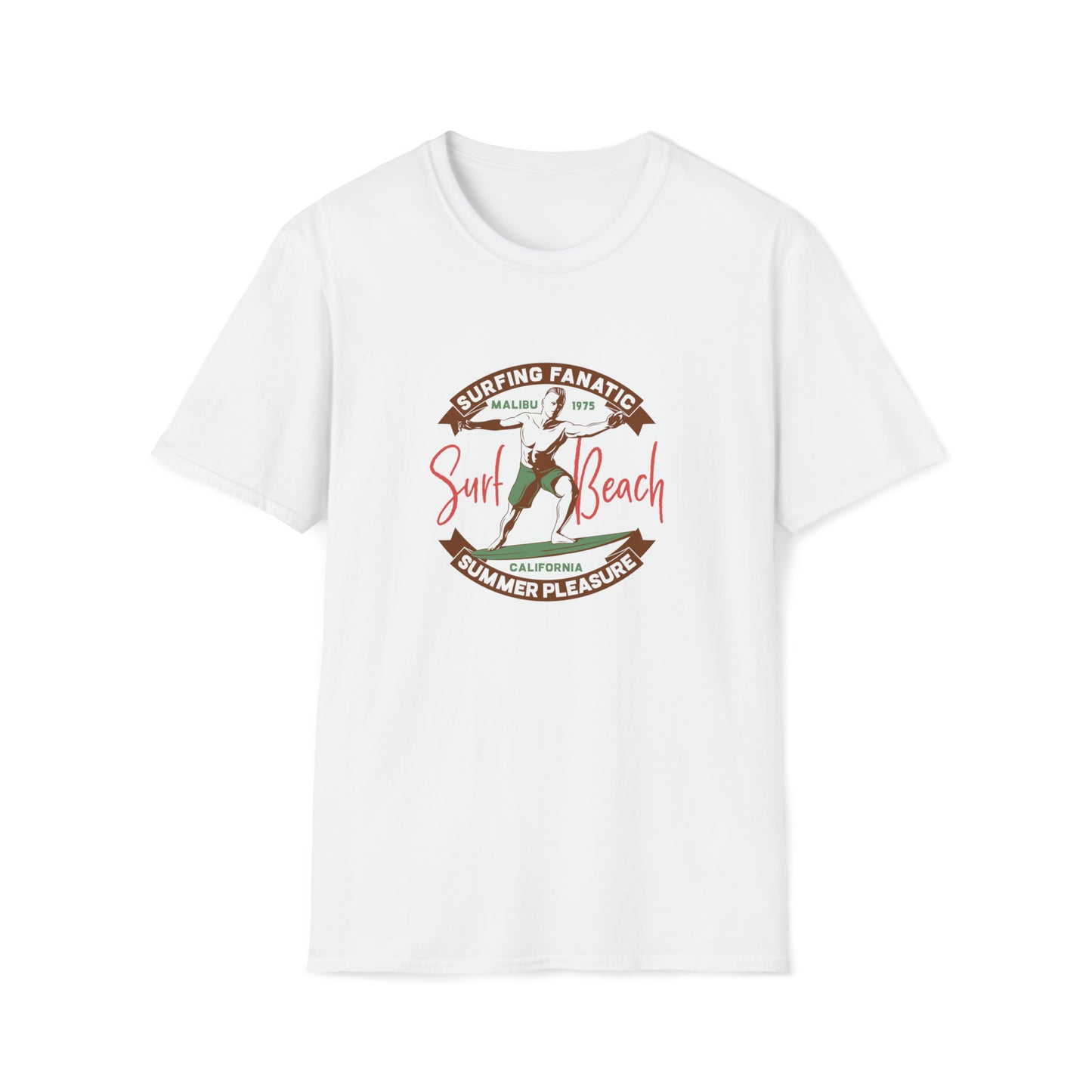 Surfing Fanatic Paradise Pleasure |Beach Lifestyle Shirts | Summer Vibe Apparel White