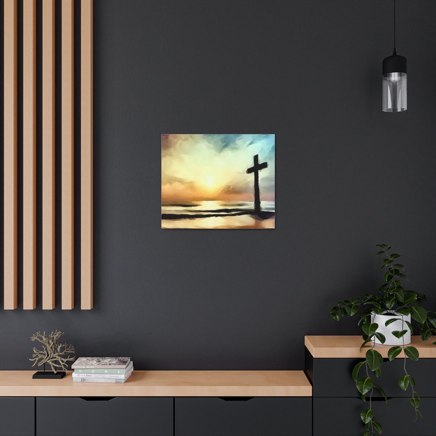 Christian wall art, Cross wall art, Beach art, ocean art, Canvas Gallery Wraps - SaviTraviDesigns