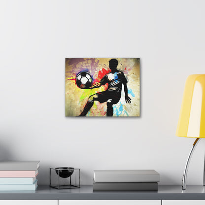 Soccer Player, Graffiti art prints, Street art canvas, Urban art decor, Graffiti-style wall art, Graffiti canvas prints, Street art posters - SaviTraviDesigns