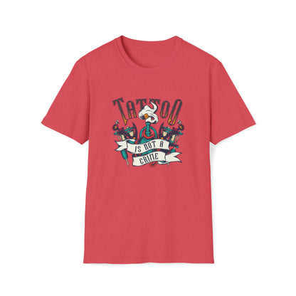 Tattoo Is Not A Crime |Beach Lifestyle Shirts | Summer Vibe Apparel Heather Red