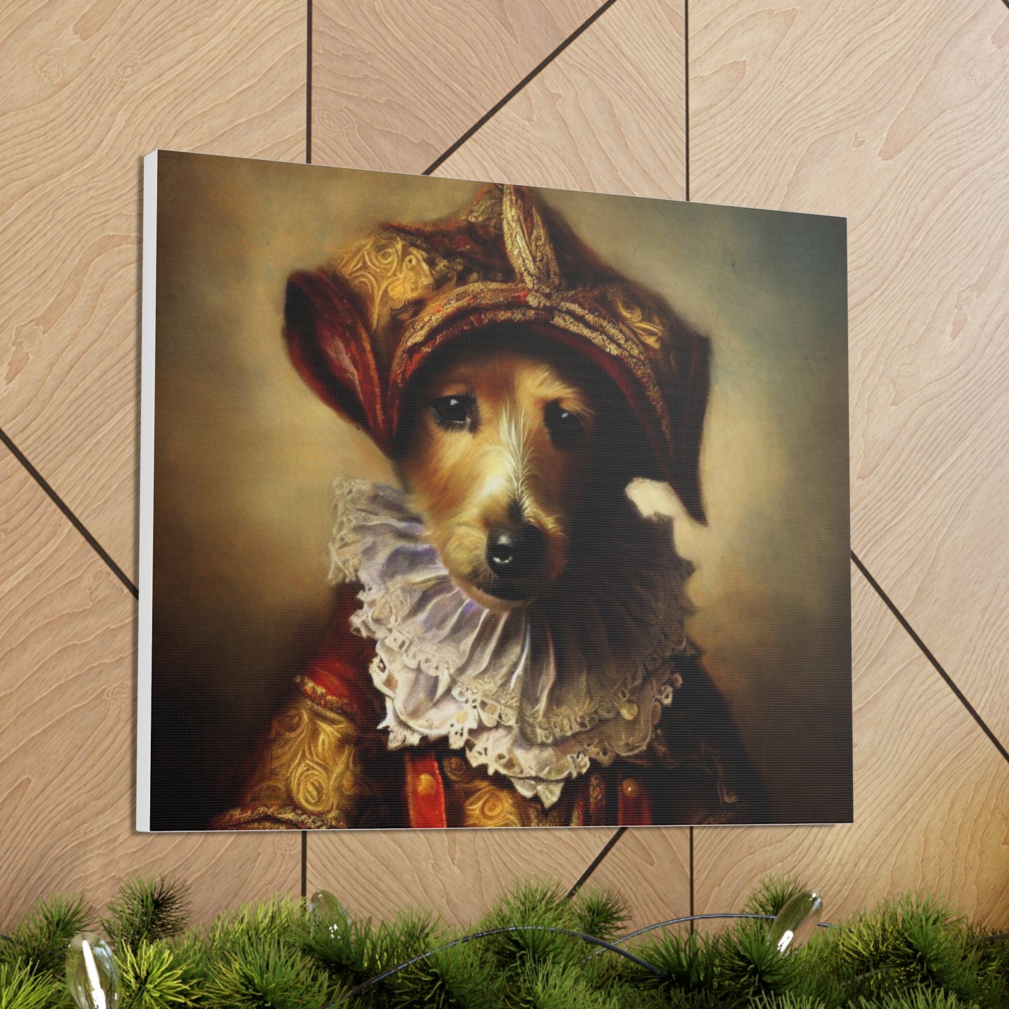 Fancy Dog, Canvas Dog Art, Dog Wall Art, Canine Canvas Art,Canvas Gallery Wraps