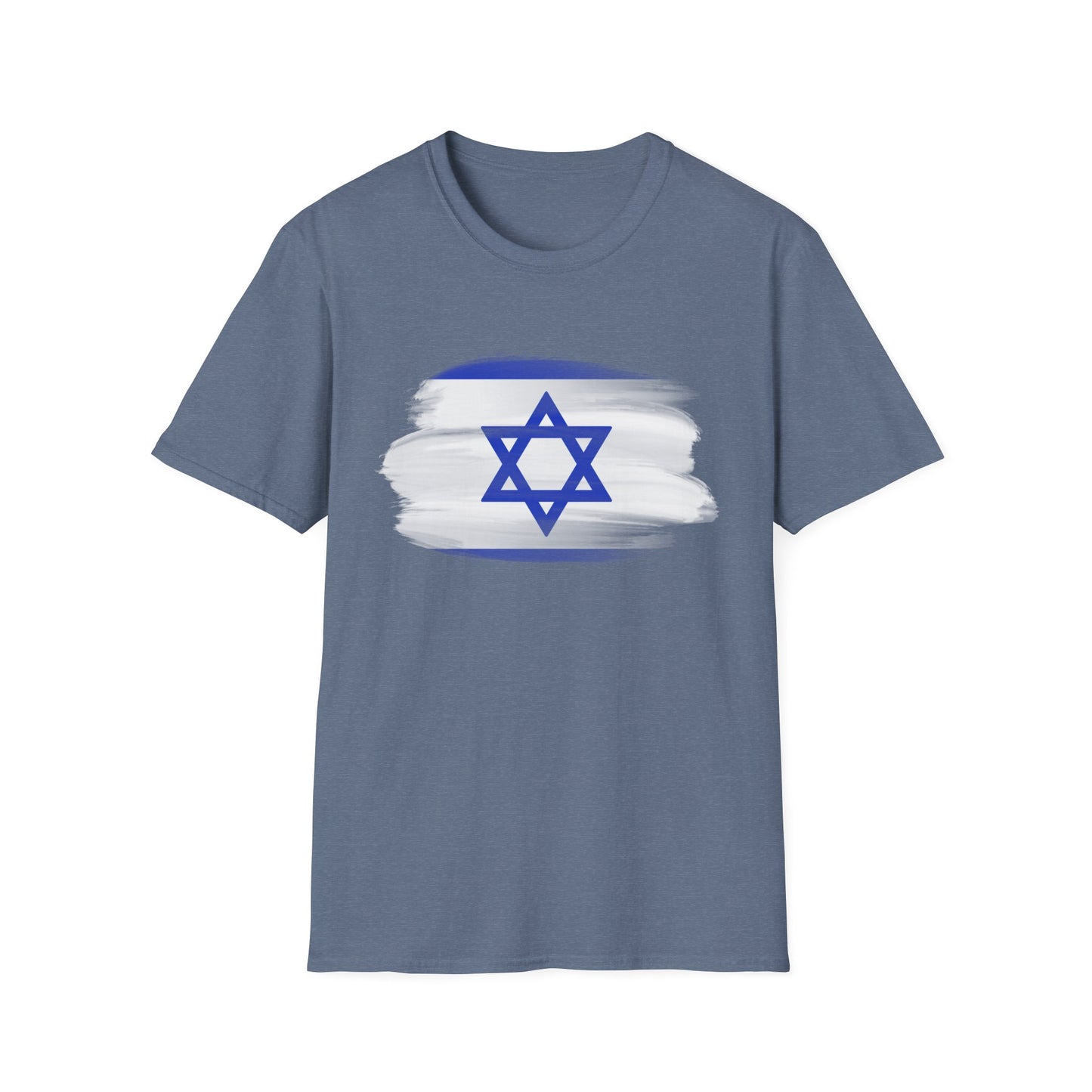 Israel Flag Graphic Tee Shirt Heather Indigo