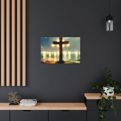 Christian wall art, Cross wall art, Beach art, Canvas Gallery Wrap - SaviTraviDesigns