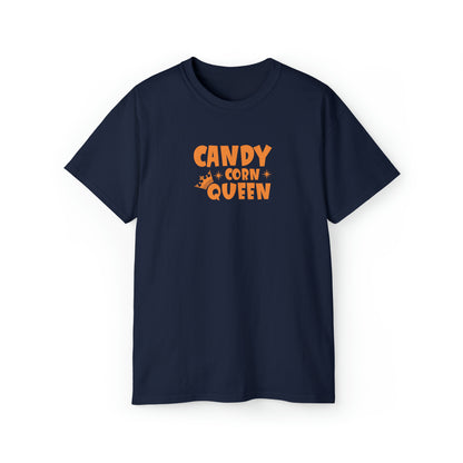 Candy Corn Queen, Halloween Graphic Shirts, Spooky Halloween Shirts, Scary Halloween Shirt Designs, Cute Halloween Graphic Tees, Funny Halloween Shirt Ideas Navy