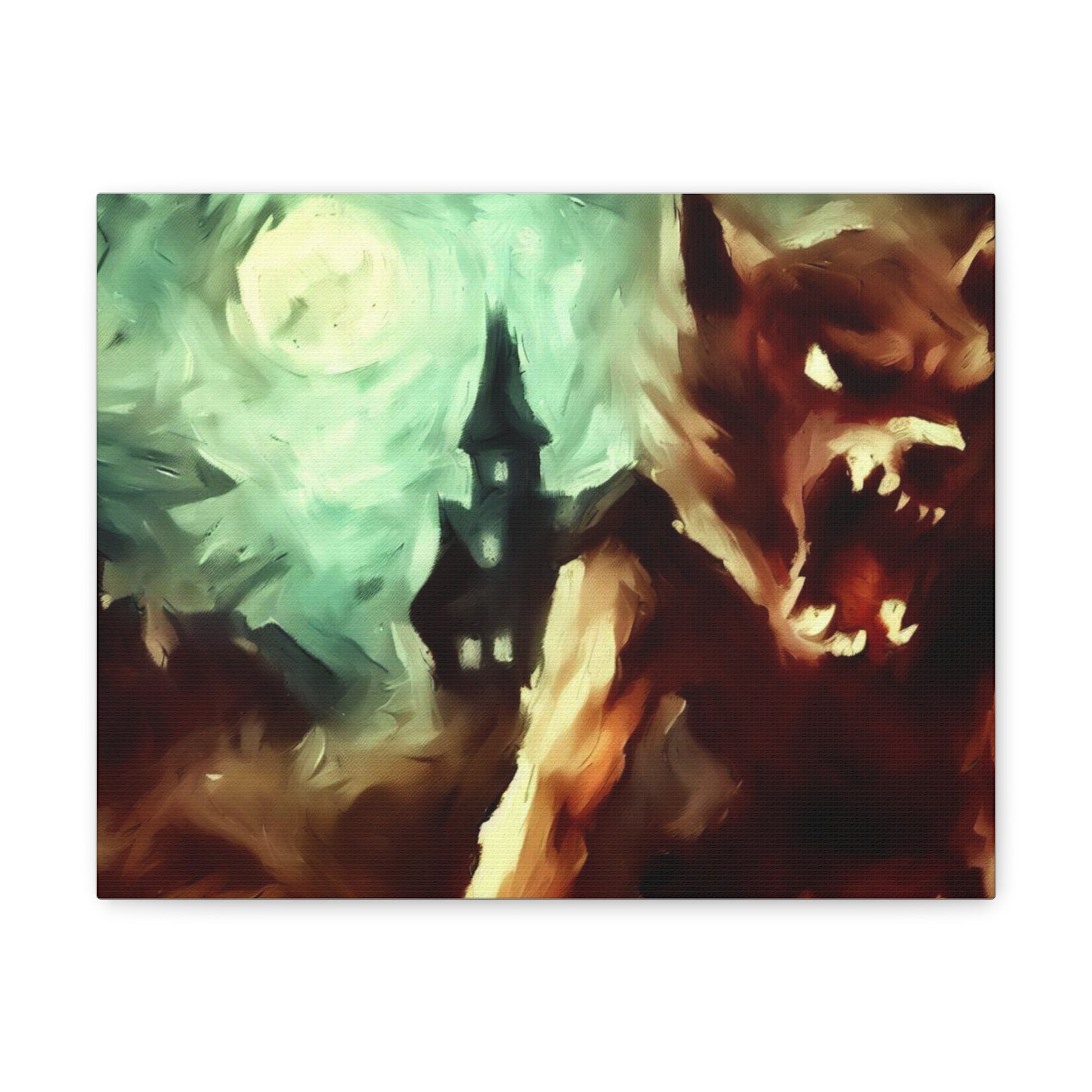 Halloween art, Werewolf canvas prints, Scary Halloween decor, Halloween home decor, Halloween wall, Gothic wall decor, Canvas Gallery Wraps - SaviTraviDesigns