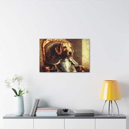 Fancy Dog, Canvas Dog Art, Dog Wall Art, Canine Canvas Art,Canvas Gallery Wraps