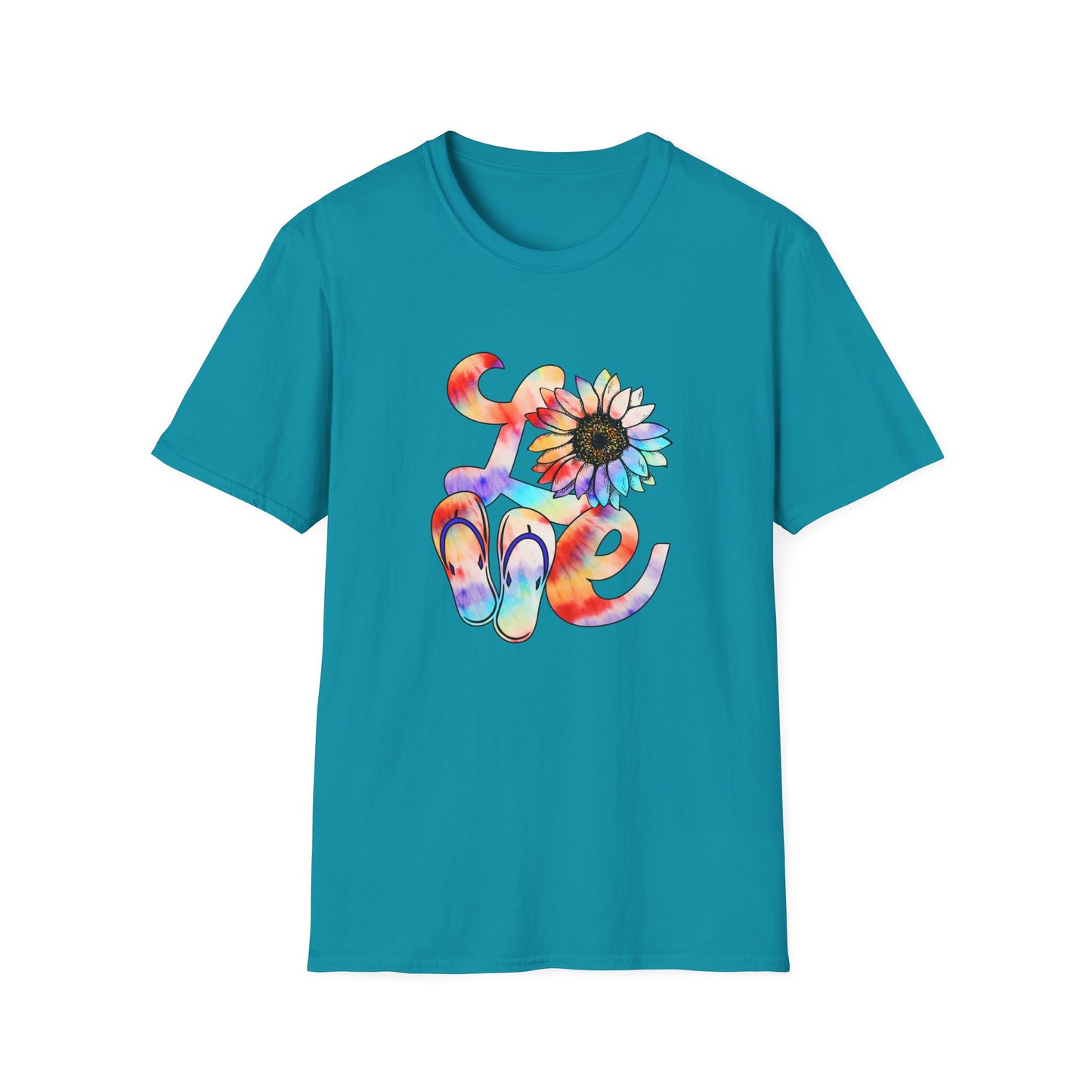 Beach Love Beachwear Graphic T Shirt Tropical Blue