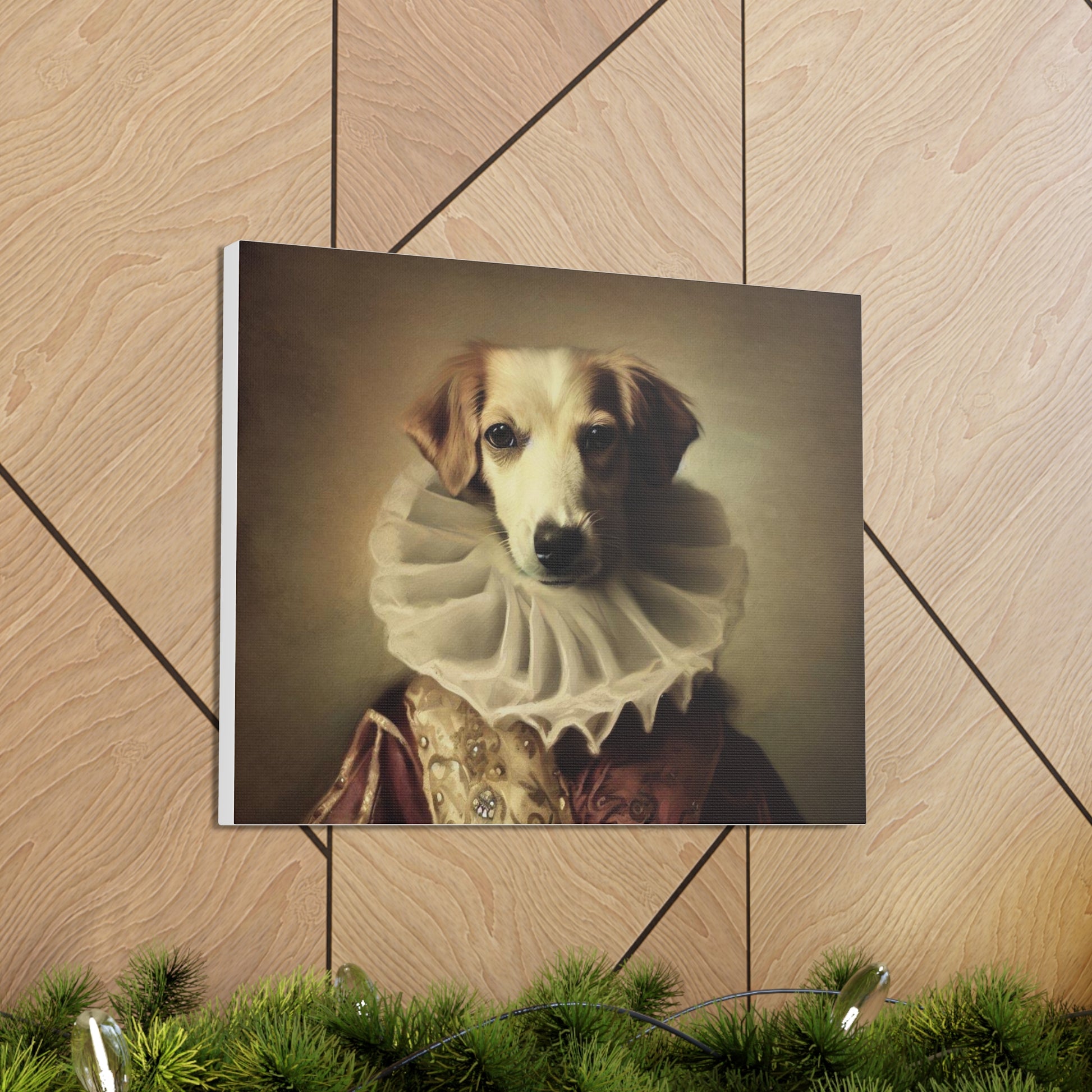 Fancy Dog, Canvas Dog Art, Dog Wall Art, Canine Canvas Art, Canvas Gallery Wraps