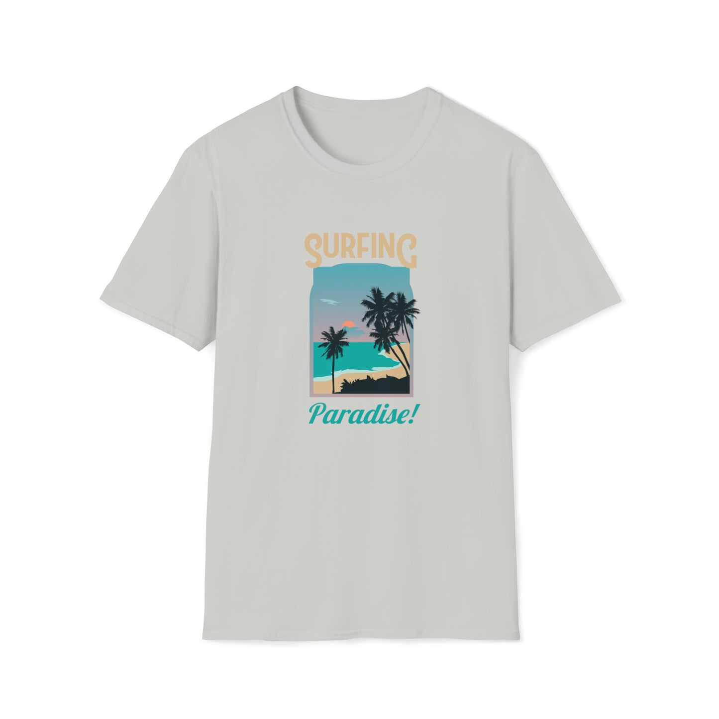 Surfing Paradise |Beach Lifestyle Shirts | Summer Vibe Apparel Ice Grey