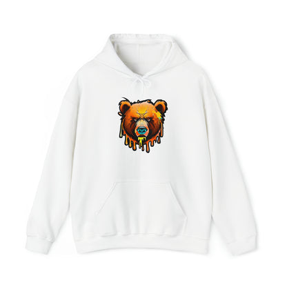 Bear Hoodie, Graffiti Graphic Shirt, Street Art, Urban Art, Unisex Hooded Sweatshirt, Bear Hoodie White