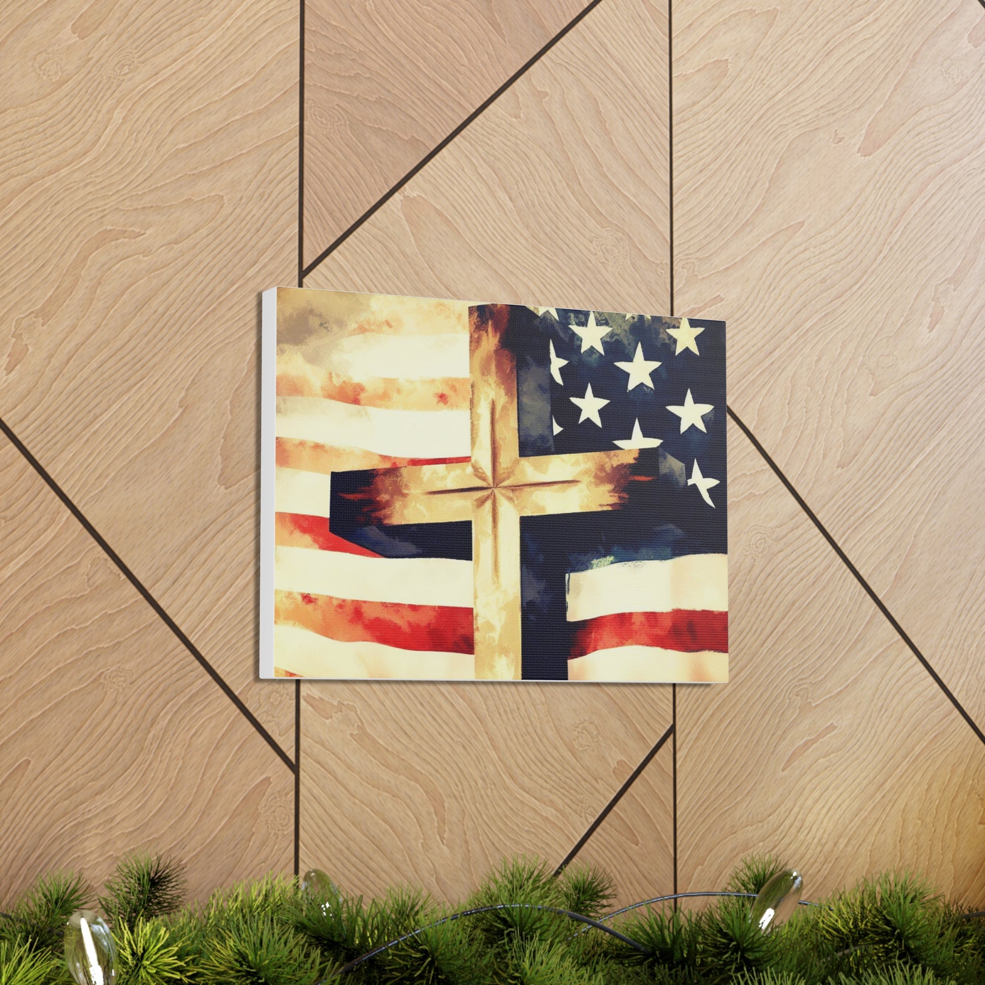 Christian wall art, Flag wall art, Canvas Gallery Wraps - SaviTraviDesigns