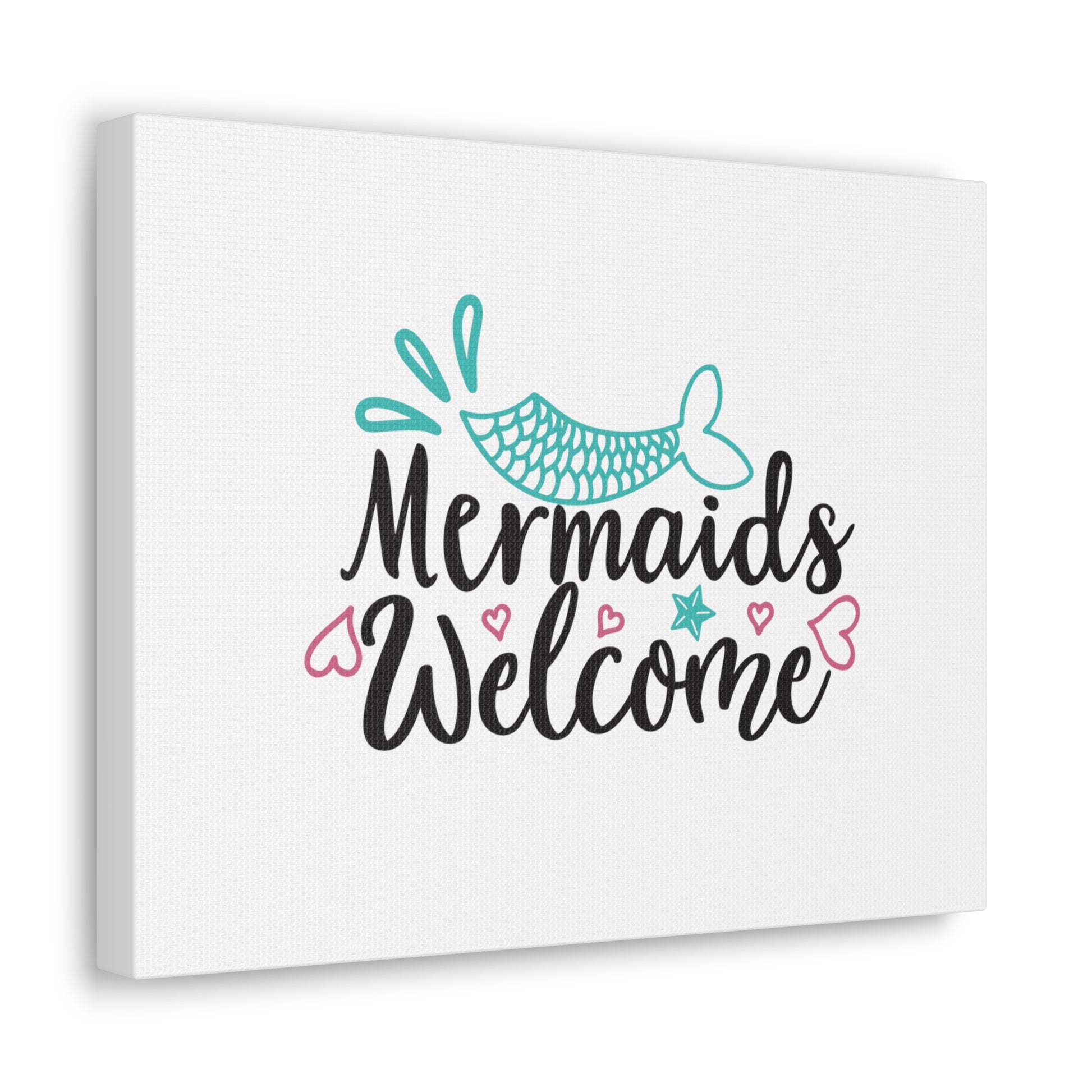 Mermaids Welcome, Mermaid Wall Art, Coastal Mermaid Decor, Beach House Mermaid Signs, Nautical Mermaid Decor, Mermaid Nursery Wall Decor - SaviTraviDesigns