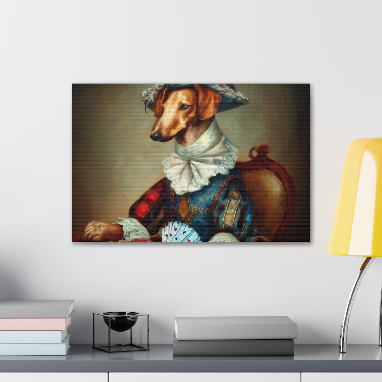 Fancy Dog, Canvas Dog Art, Dog Wall Art, Canine Canvas Art,Canvas Gallery Wraps, Pet Art, King Dog - SaviTraviDesigns