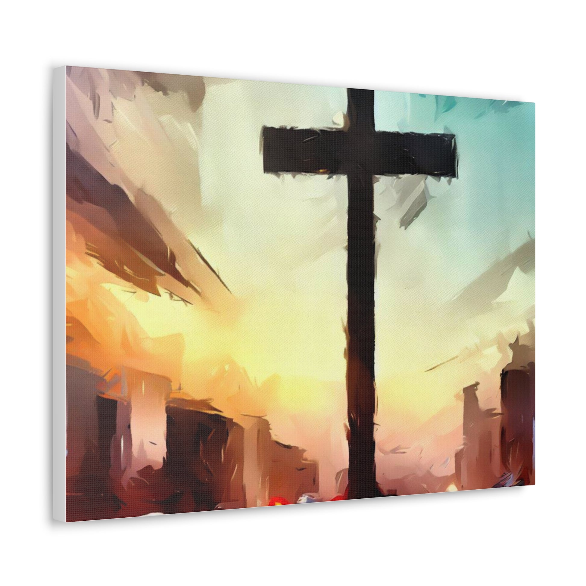 Christian wall art, Cross wall art, City art, Canvas Gallery Wraps - SaviTraviDesigns