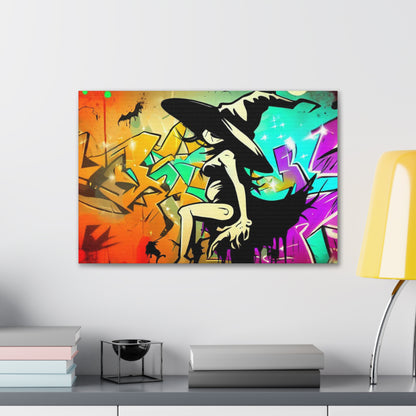 Halloween art, witch canvas prints, Scary Halloween decor, Halloween home decor, Halloween wall, Gothic wall decor, Canvas Gallery Wraps