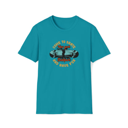 Come To Skate New York Skate |Beach Lifestyle Shirts | Summer Vibe Apparel Tropical Blue