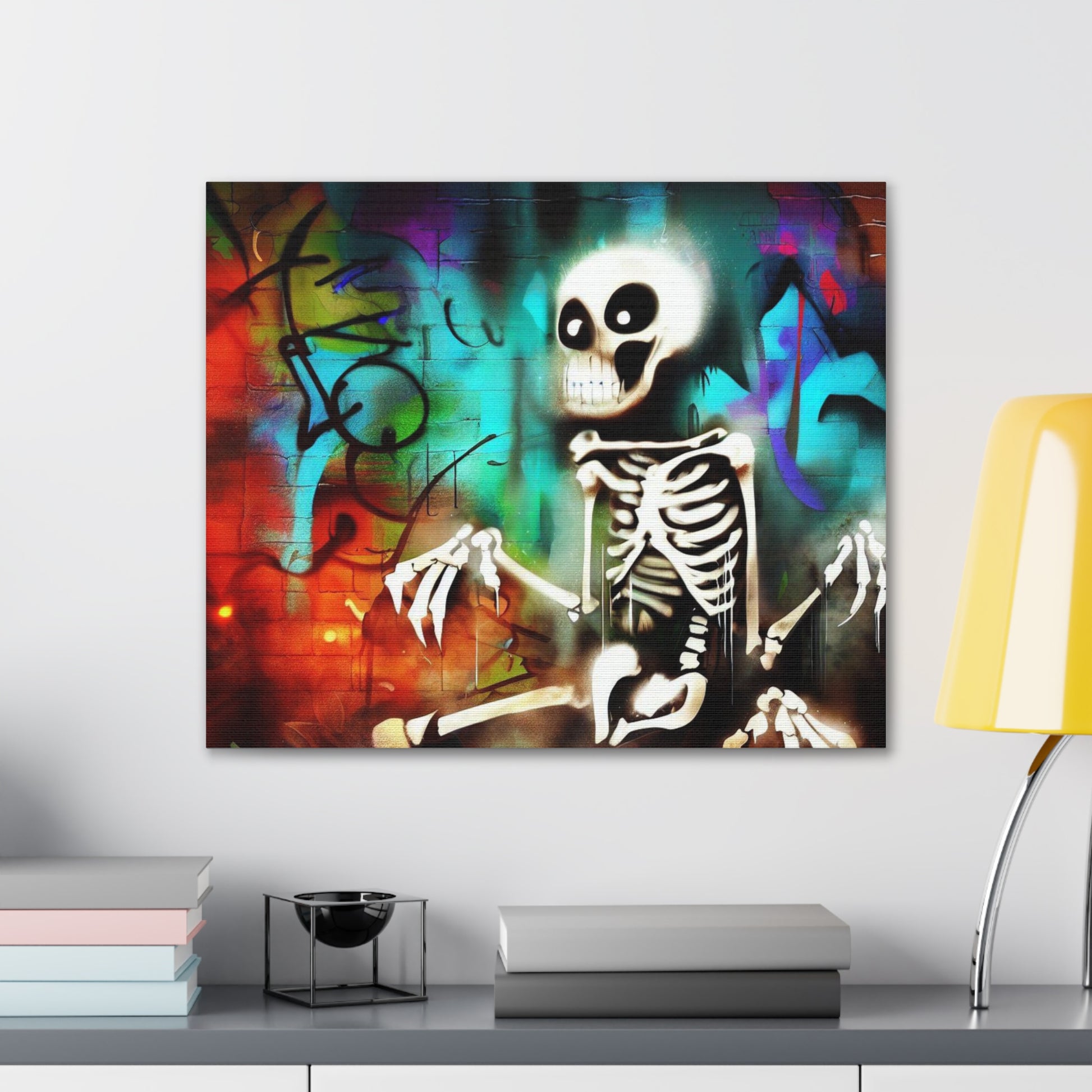 Halloween art, Skeleton canvas prints, Scary Halloween decor, Halloween home decor, Halloween wall, Gothic wall decor, Canvas Gallery Wraps - SaviTraviDesigns