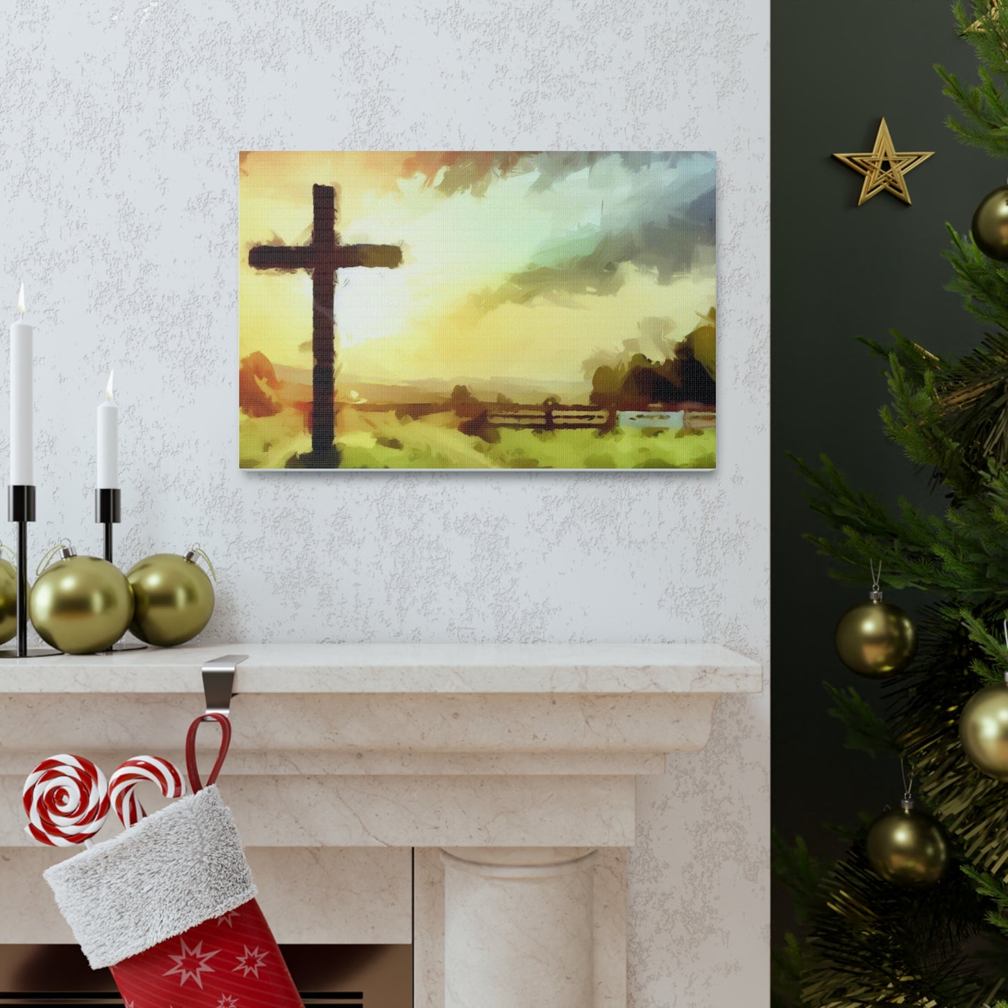 Christian wall art, Cross wall art, Farm art, Canvas Gallery Wraps - SaviTraviDesigns