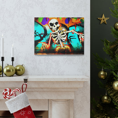 Halloween art, Skeleton canvas prints, Scary Halloween decor, Halloween home decor, Halloween wall, Gothic wall decor, Canvas Gallery Wraps - SaviTraviDesigns