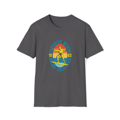 Paradise Beach Malibu |Beach Lifestyle Shirts | Summer Vibe Apparel Charcoal