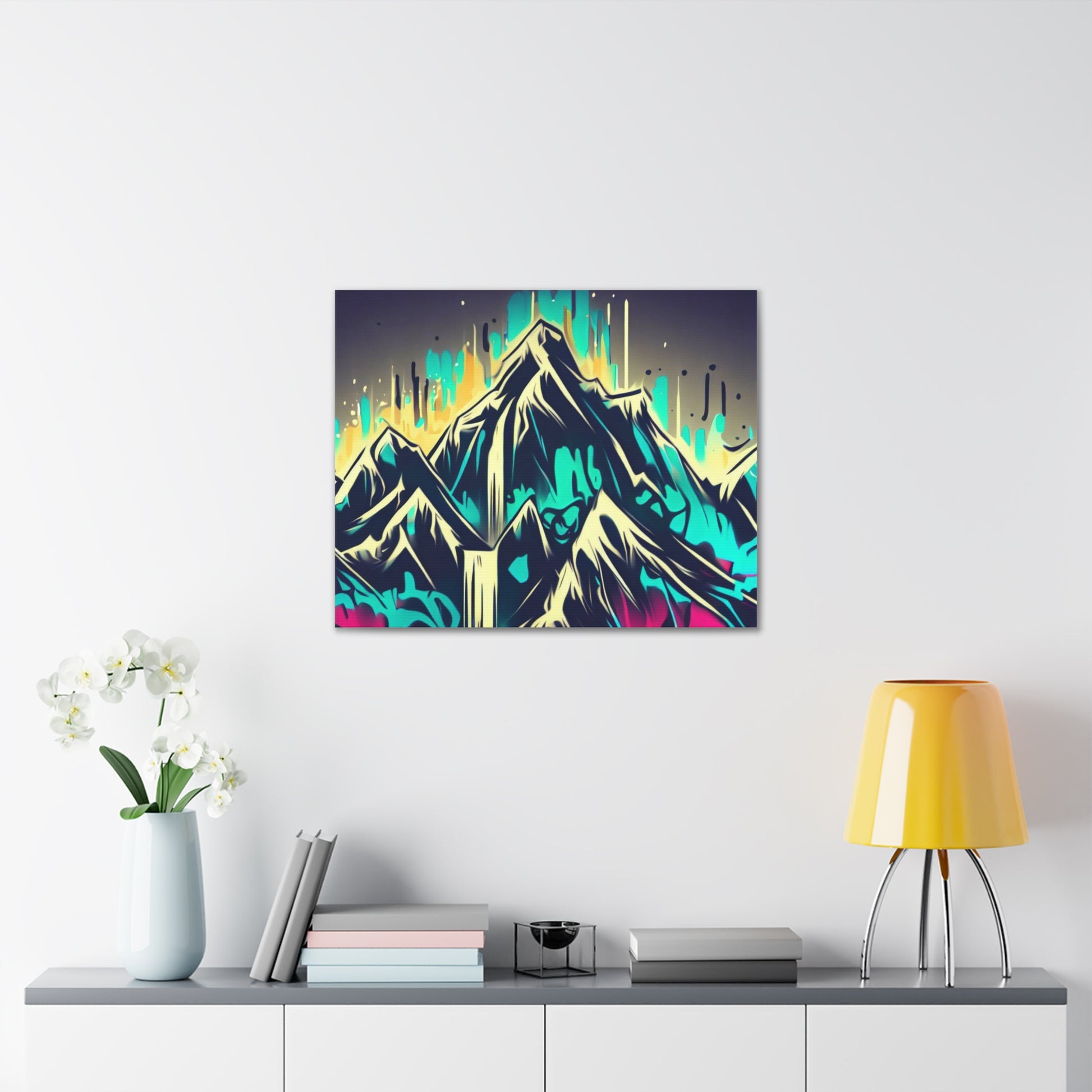 Blue Mountain, Graffiti-inspired home decor, Modern street art prints, Graffiti wall art, Street art canvas art, Graffiti artist prints - SaviTraviDesigns