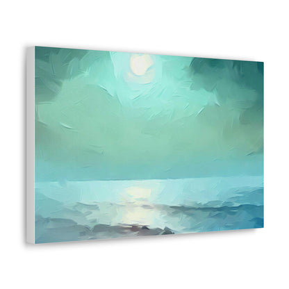 Moon wall art, Ocean wall art, ocean art, Canvas Gallery Wraps