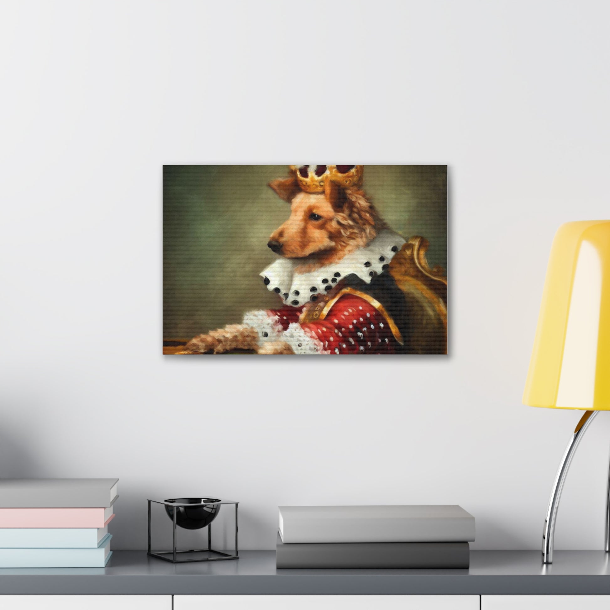 Fancy Dog, Canvas Dog Art, Dog Wall Art, Canine Canvas Art,Canvas Gallery Wraps, Pet Art, King Dog - SaviTraviDesigns