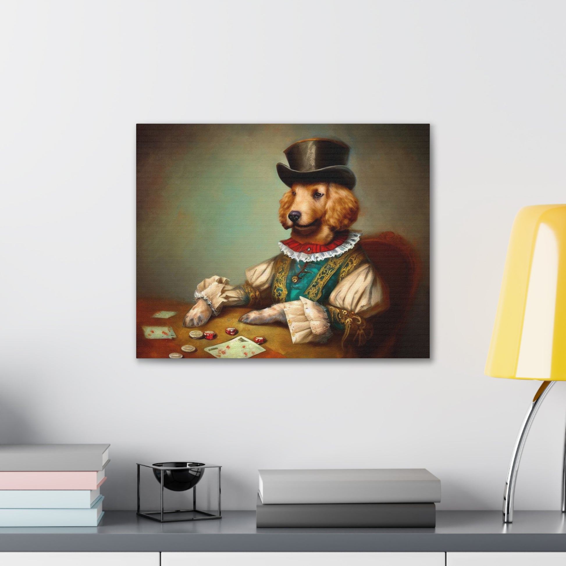 Fancy Dog, Canvas Dog Art, Dog Wall Art, Canine Canvas Art, Canvas Gallery Wraps