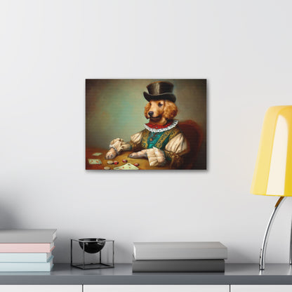 Fancy Dog, Canvas Dog Art, Dog Wall Art, Canine Canvas Art, Canvas Gallery Wraps