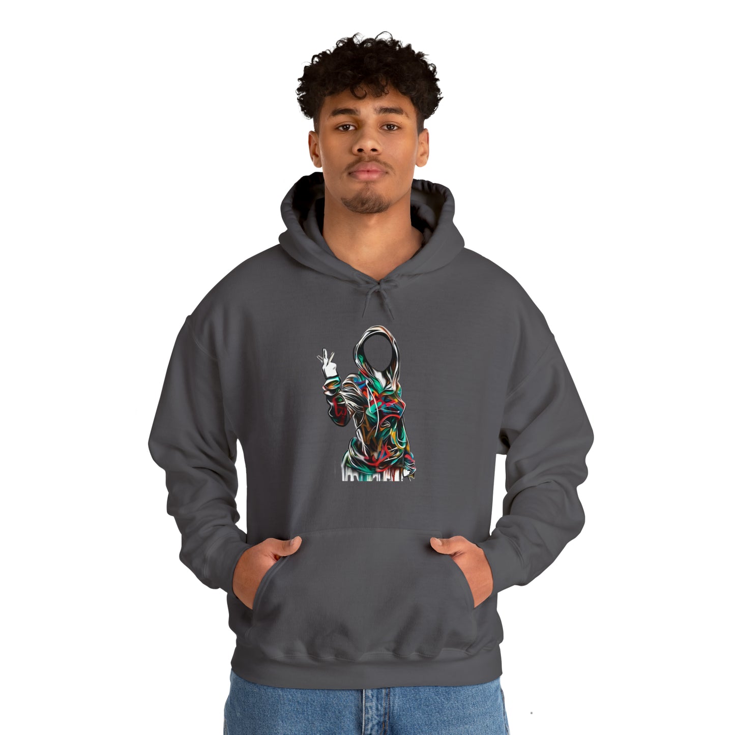 Graffiti Hoodie, Hooded Sweatshirt, Digital Female, Urban Street Design - SaviTraviDesigns