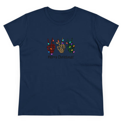 Merry Christmas, Skeleton Christmas, Christmas Graphic Shirts, Festive Holiday T-Shirts, Ugly Christmas Sweater Tees, Funny Christmas Shirt Designs, Cute Xmas Graphic Tees Navy