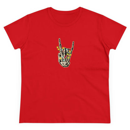 Christmas Lights, Skeleton Hand, Christmas Graphic Shirts, Festive Holiday T-Shirts, Ugly Christmas Sweater Tees, Funny Christmas Shirt Designs, Cute Xmas Graphic Tees Red