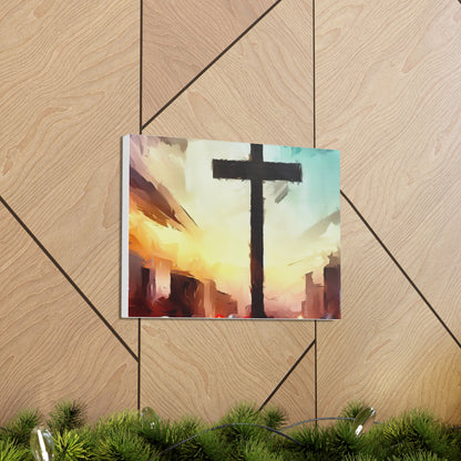 Christian wall art, Cross wall art, City art, Canvas Gallery Wraps - SaviTraviDesigns