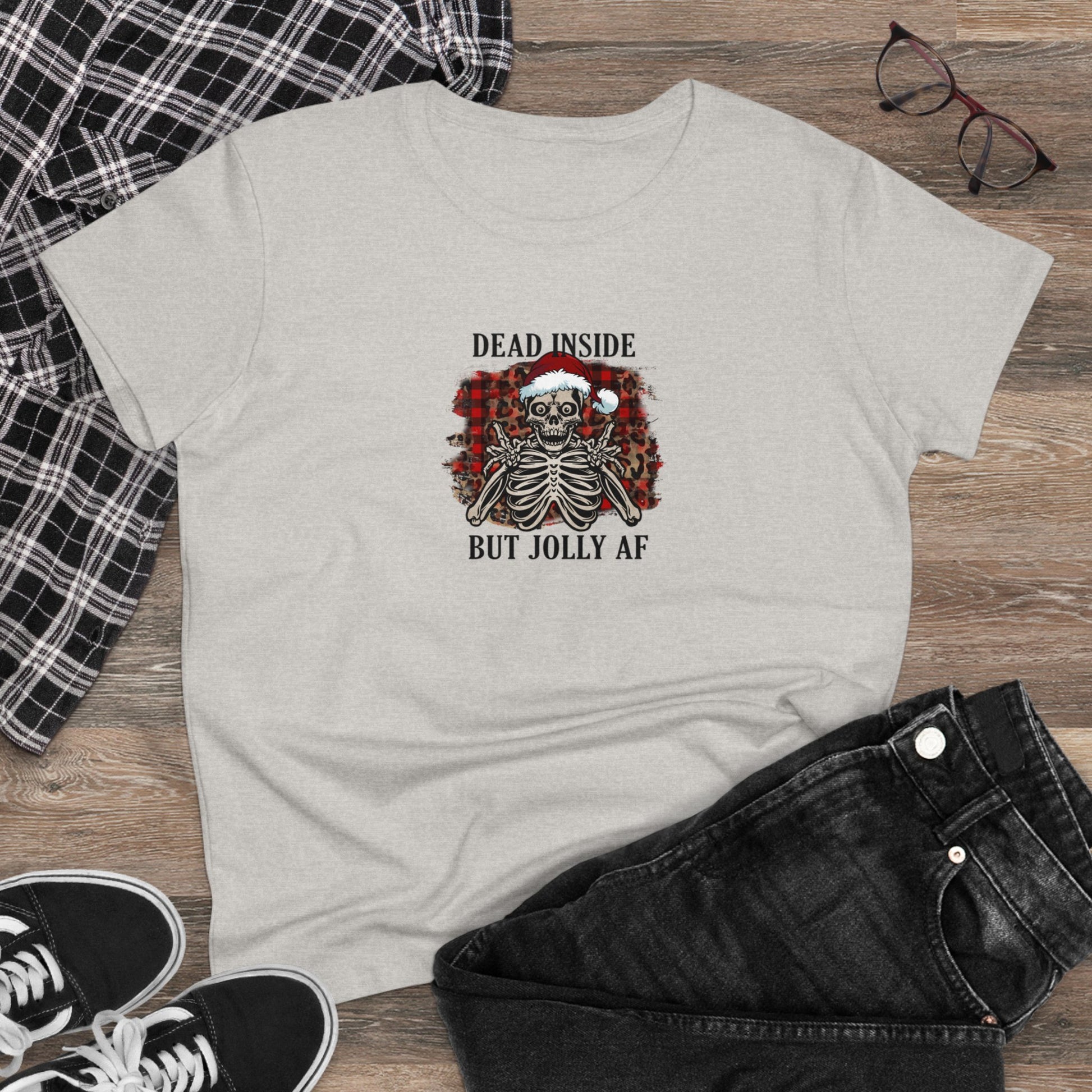 Deep Inside, Jolly AF, Christmas Graphic Shirts, Festive Holiday T-Shirts, Ugly Christmas Sweater Tees, Funny Christmas Shirt Designs, Cute Xmas Graphic Tees