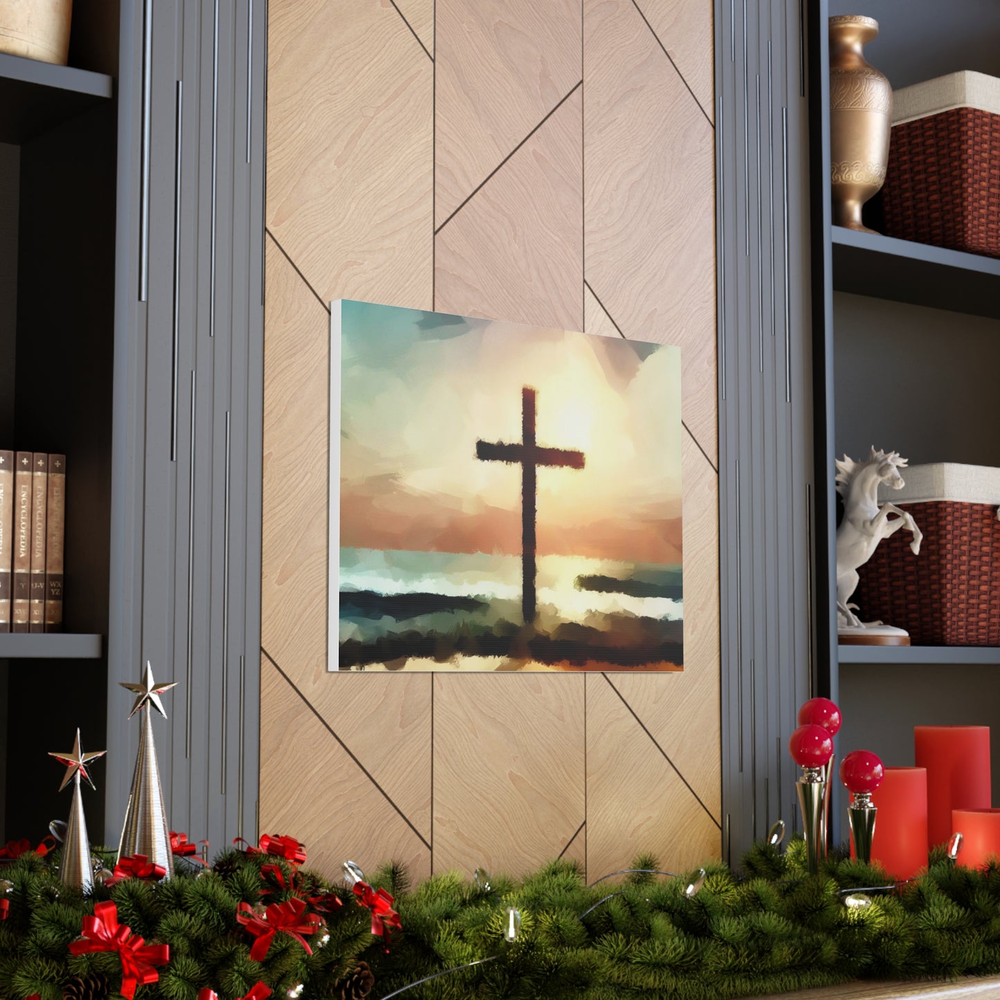 Christian wall art, Cross wall art, beach art, ocean art, Canvas Gallery Wraps - SaviTraviDesigns