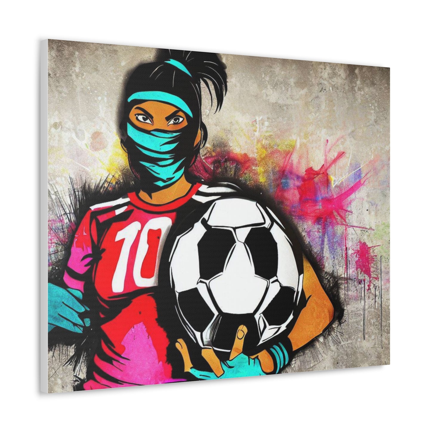 Soccer Player, Futbol Player, Graffiti art prints, Street art canvas, Urban art decor, Graffiti-style wall art, Graffiti canvas prints, Street art posters - SaviTraviDesigns