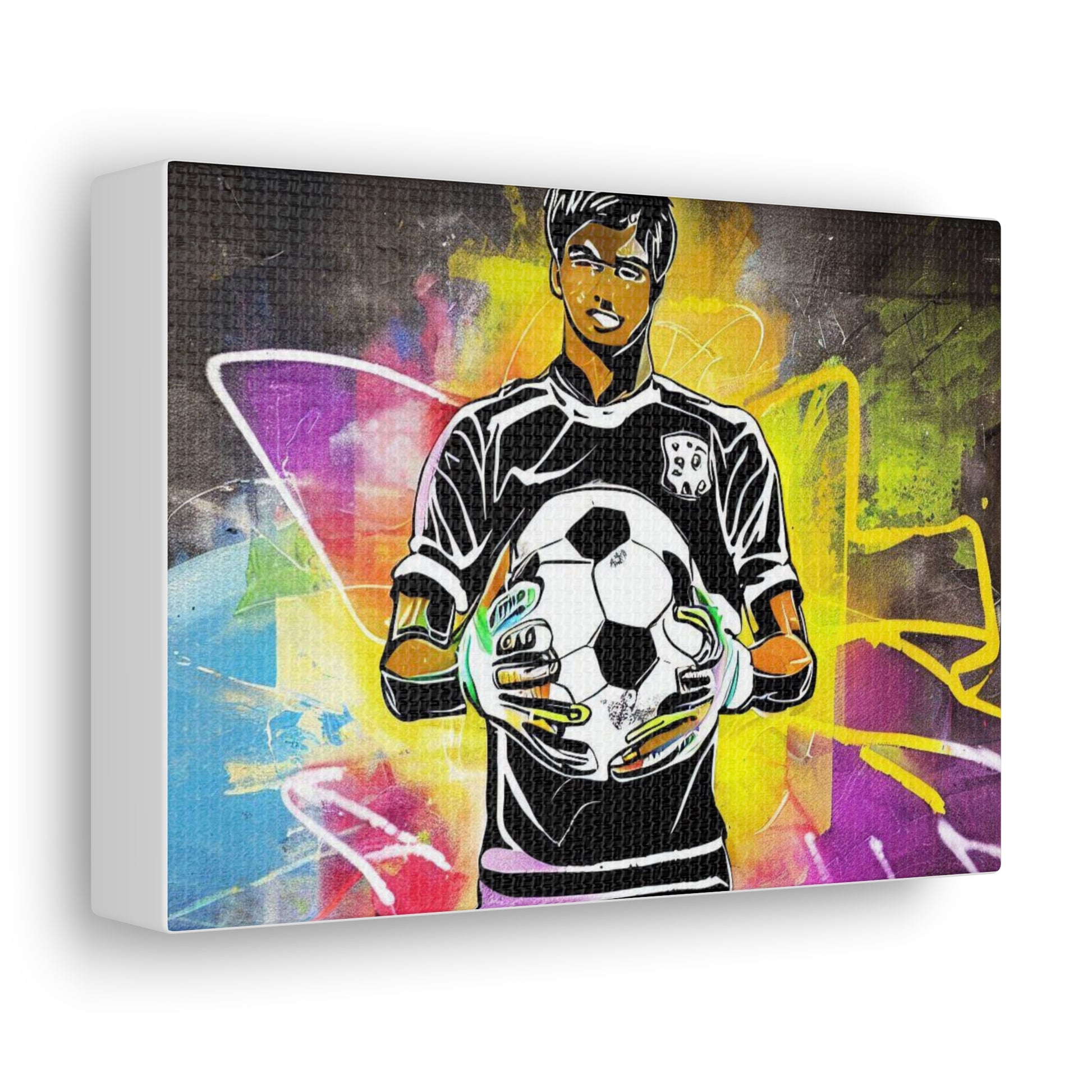 Soccer Player, Graffiti art prints, Street art canvas, Urban art decor, Graffiti-style wall art, Graffiti canvas prints, Street art posters - SaviTraviDesigns