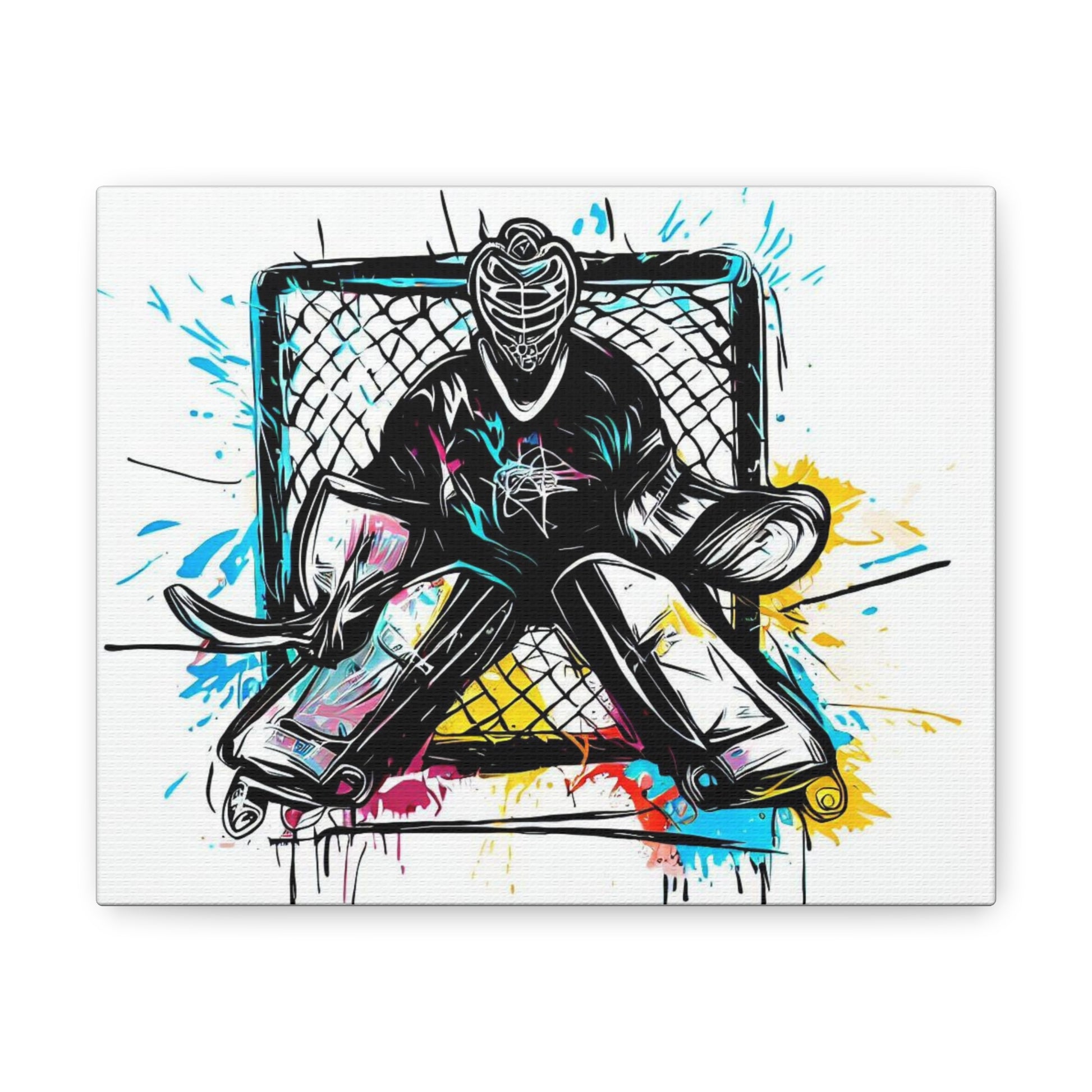 Hockey Goalie, Graffiti art prints, Street art canvas, Urban art decor, Graffiti-style wall art, Graffiti canvas prints, Street art posters - SaviTraviDesigns