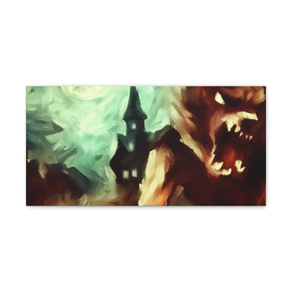 Halloween art, Werewolf canvas prints, Scary Halloween decor, Halloween home decor, Halloween wall, Gothic wall decor, Canvas Gallery Wraps - SaviTraviDesigns