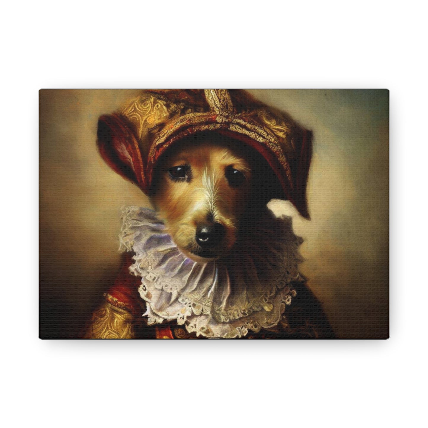 Fancy Dog, Canvas Dog Art, Dog Wall Art, Canine Canvas Art,Canvas Gallery Wraps 7" x 5" Premium Gallery Wraps (1.25″)