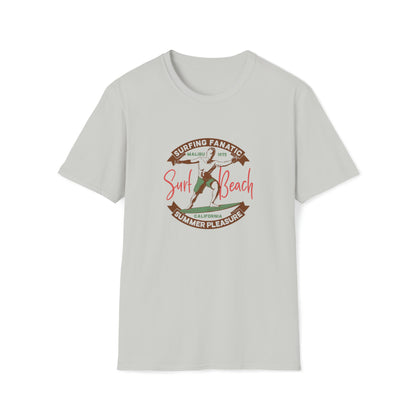 Surfing Fanatic Paradise Pleasure |Beach Lifestyle Shirts | Summer Vibe Apparel Ice Grey