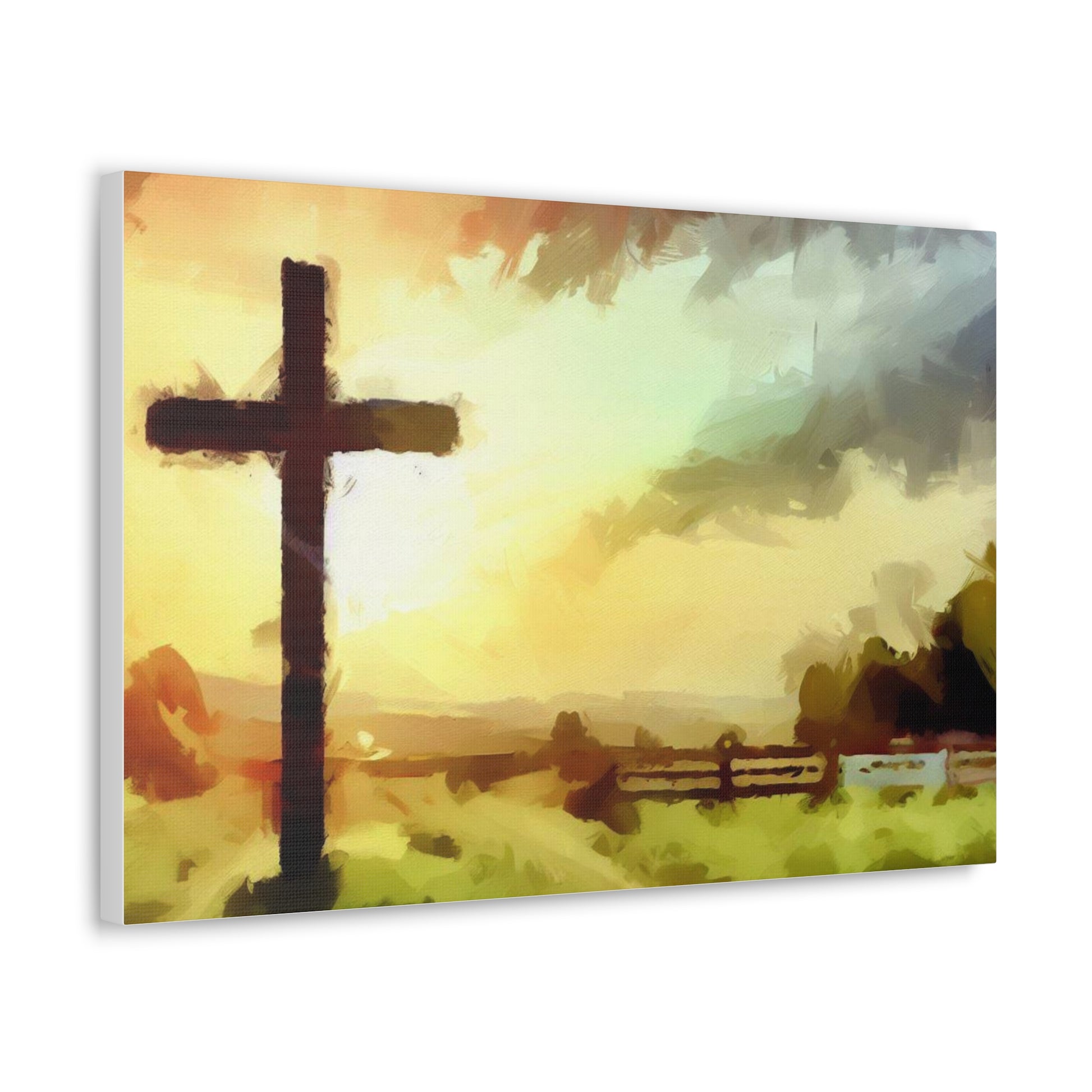 Christian wall art, Cross wall art, Farm art, Canvas Gallery Wraps - SaviTraviDesigns