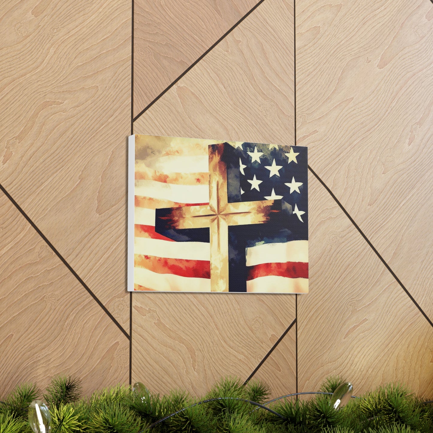 Christian wall art, Flag wall art, Canvas Gallery Wraps - SaviTraviDesigns