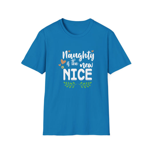 Naughty Is The New Nice Christmas Graphic Shirt Sapphire