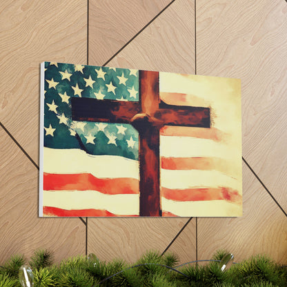 Christian wall art, Flag wall art, Canvas Gallery Wraps - SaviTraviDesigns